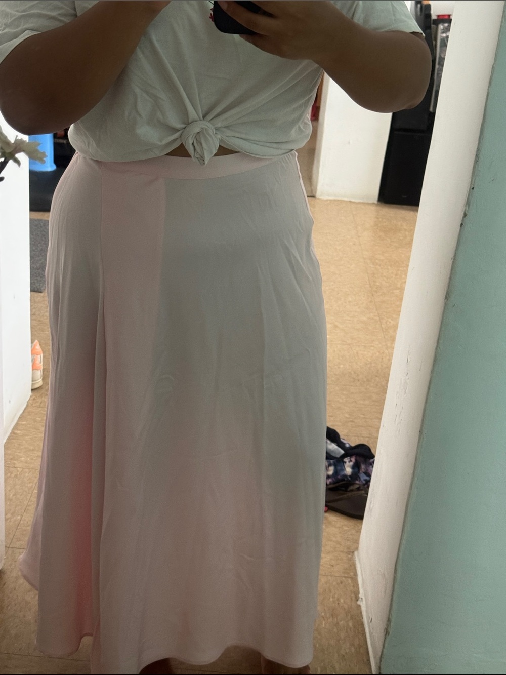 H&M Light Pink Maxi Skirt
